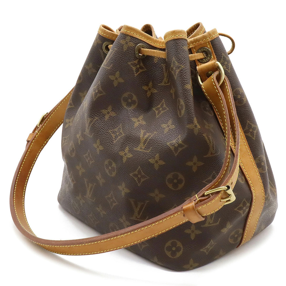 Louis Vuitton Drawstring Bag Monogram Hobo Shoulder Brown